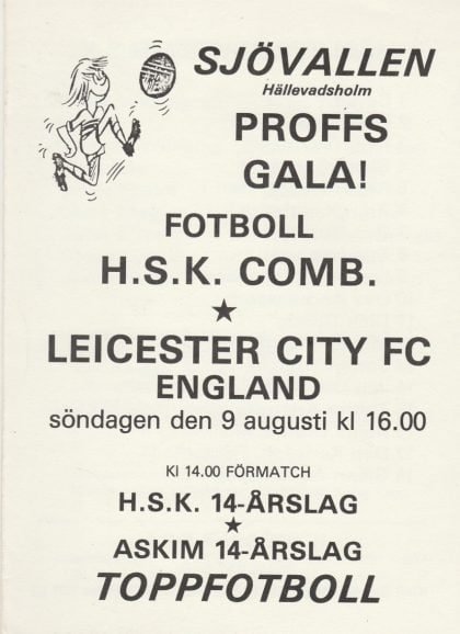 Hällevadsholm SK v Leicester City 09-Aug-1986