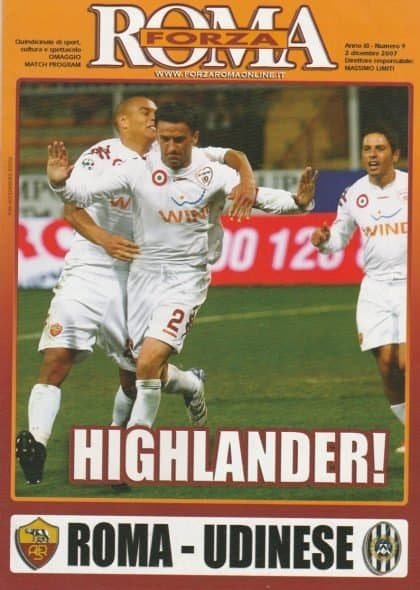 AS Roma v Udinese 02-Dec-2007
