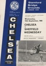 Chelsea v Sheffield Wednesday 15-Sep-1965