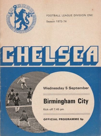 Chelsea v Birmingham City 05-Sep-1973