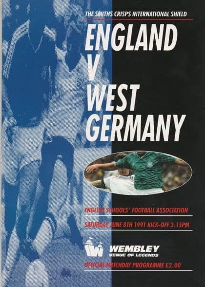England Schoolboys v West Germany Schoolboys 08-Jun-1991