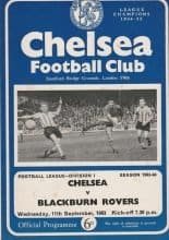 Chelsea v Blackburn Rovers  11-Sep-1963