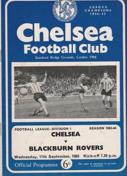 Chelsea v Blackburn Rovers  11-Sep-1963