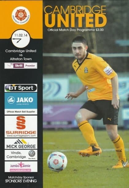 Cambridge United v Alfreton Town 11-Feb-2014