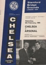 Chelsea v Arsenal  06-Feb-1965