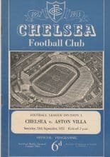 Chelsea v Aston Villa 13-Sep-1952