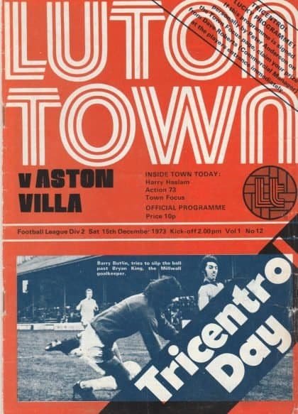 Luton Town v Aston Villa  15-Dec-1973