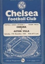 Chelsea v Aston Villa 17-Dec-1960