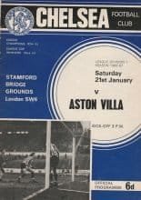 Chelsea v Aston Villa 21-Jan-1967