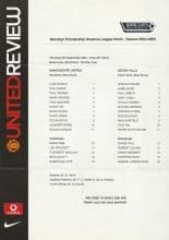 Manchester United Reserves v Aston Villa Reserves 09-Sep-2004