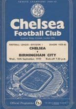 Chelsea v Birmingham City 16-Sep-1959