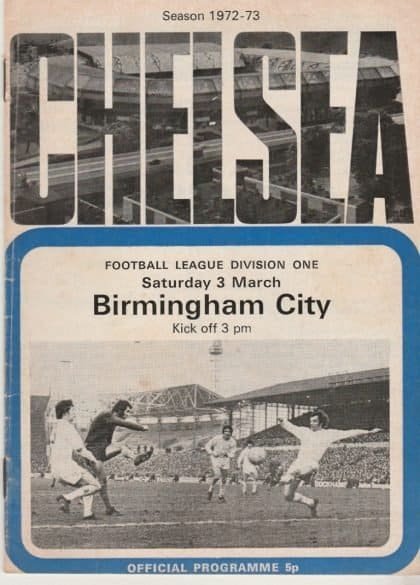 Chelsea v Birmingham City 03-Mar-1973