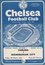Chelsea v Birmingham City 09-Mar-1962