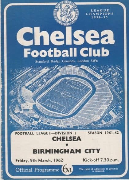 Chelsea v Birmingham City 09-Mar-1962