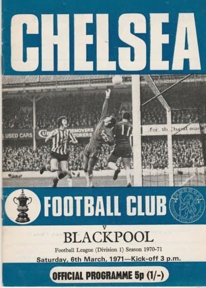 Chelsea v Blackpool  06-Mar-1971