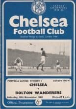 Chelsea v Bolton Wanderers 30-Nov-1963