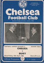 Chelsea v Bury 12-Apr-1963