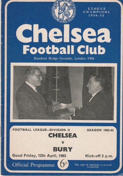 Chelsea v Bury 12-Apr-1963
