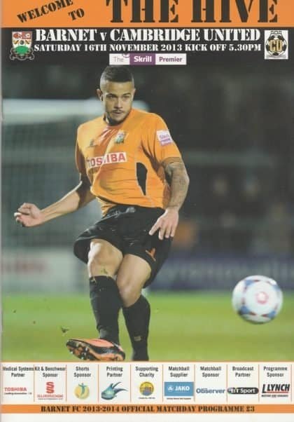 Barnet v Cambridge United 16-Nov-2013