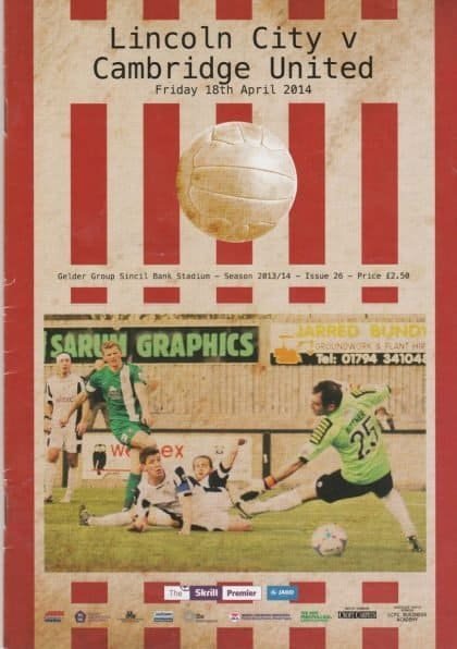 Lincoln City v Cambridge United 18-Apr-2014