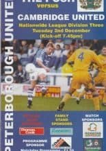Peterborough United v Cambridge United 02-Dec-1997
