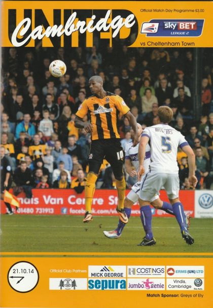 Cambridge United v Cheltenham Town 21-Oct-2014