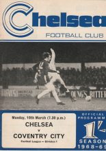 Chelsea v Coventry City 10-Mar-1969