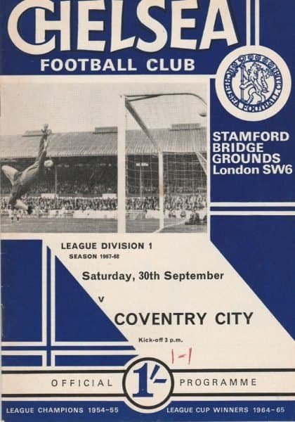Chelsea v Coventry City  30-Sep-1967