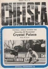 Chelsea v Crystal Palace  25-Nov-1972