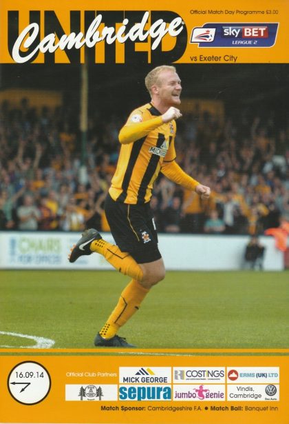 Cambridge United v Exeter City 16-Sep-2014