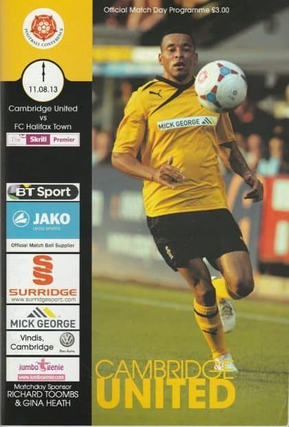 Cambridge United v FC Halifax Town 11-Aug-2013