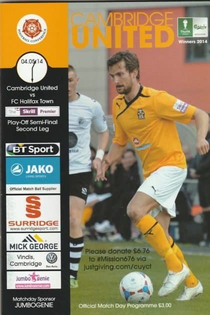 Cambridge United v FC Halifax Town 04-May-2014
