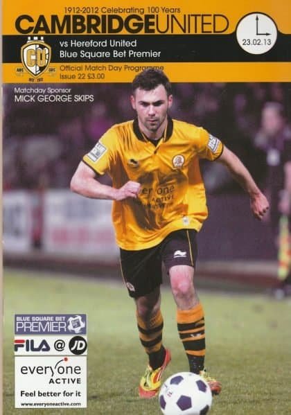 Cambridge United v Hereford United  23-Feb-2013