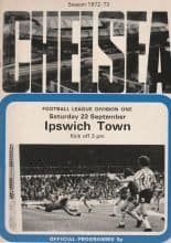 Chelsea v Ipswich Town 23-Sep-1972