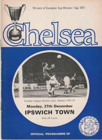 Chelsea v Ipswich Town 27-Dec-1971