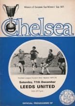 Chelsea v Leeds United 11-Dec-1971