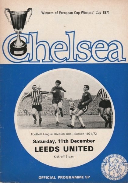 Chelsea v Leeds United 11-Dec-1971