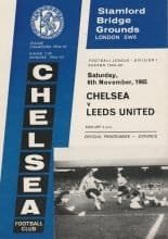 Chelsea v Leeds United  06-Nov-1965