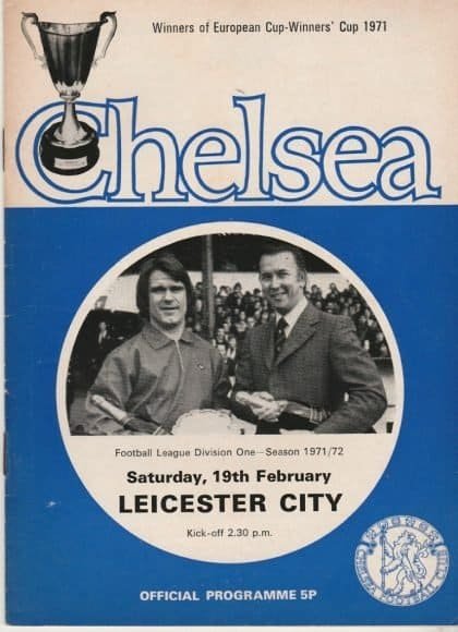 Chelsea v Leicester City  19-Feb-1972