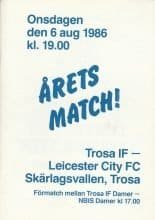 Trosa IF v Leicester City 06-Aug-1986
