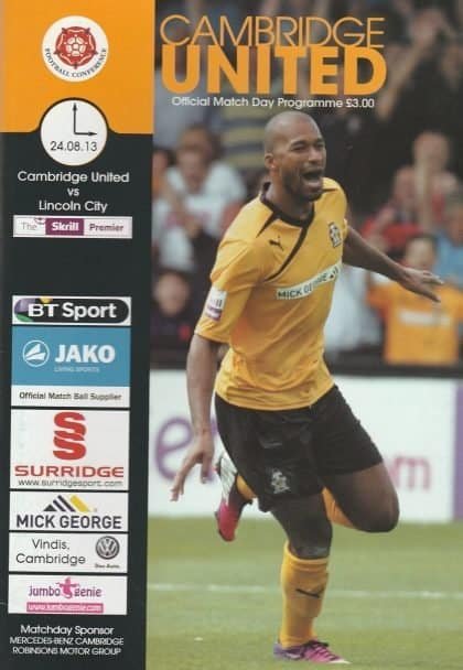 Cambridge United v Lincoln City  24-Aug-2013
