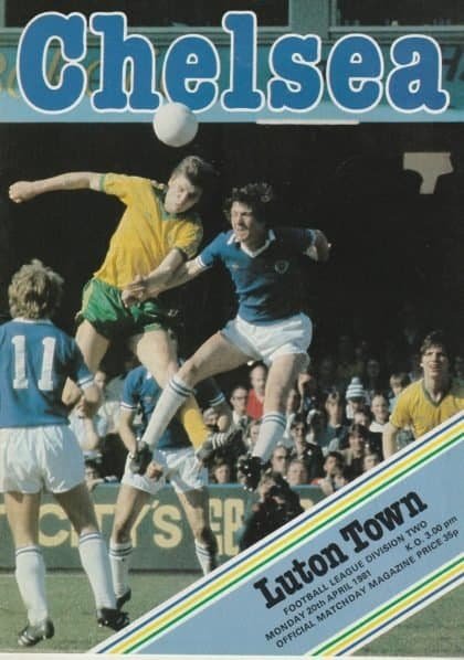 Chelsea v Luton Town 20-Apr-1981