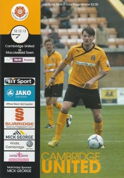 Cambridge United v Macclesfield Town  10-Dec-2013