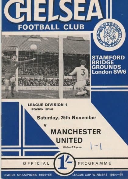 Chelsea v Manchester United 25-Nov-1967