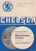Chelsea v Manchester United 30-Mar-1974