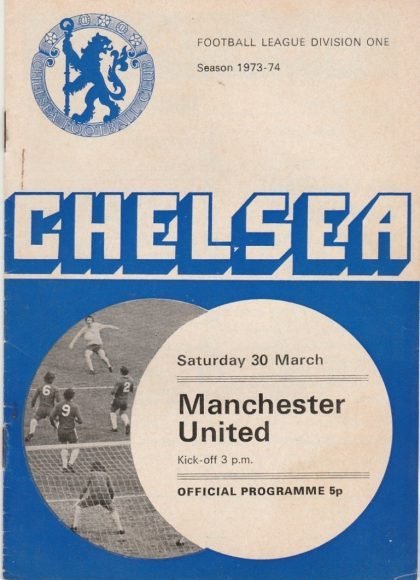 Chelsea v Manchester United 30-Mar-1974
