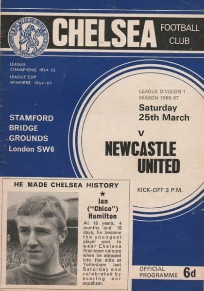Chelsea v Newcastle United 25-Mar-1967