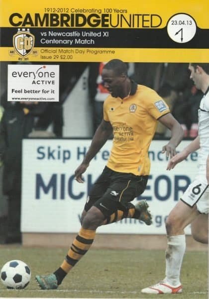 Cambridge United v Newcastle United XI    23-Apr-2013