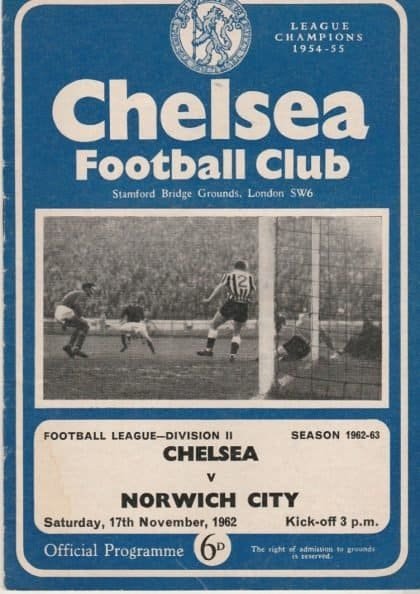 Chelsea v Norwich City 17-Nov-1962