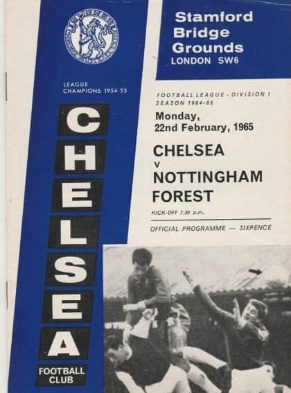 Chelsea v Nottingham Forest 22-Feb-1965